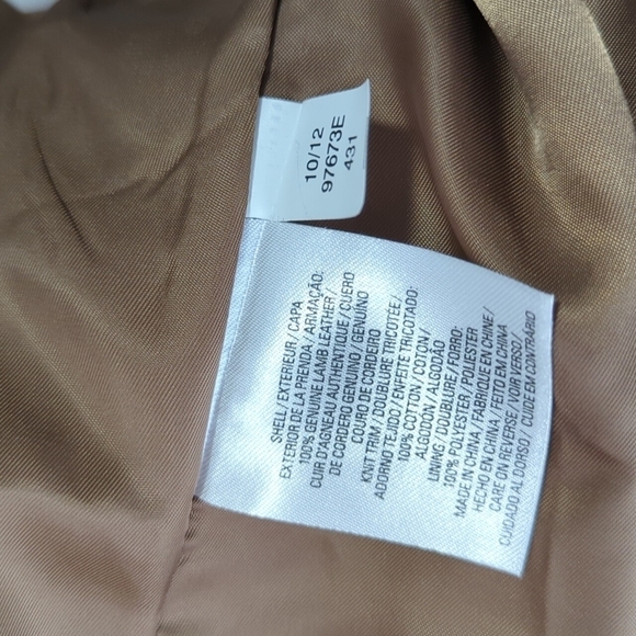 ELIE Tahari Genuine Leather Zip Up Jacket - Picture 13 of 13